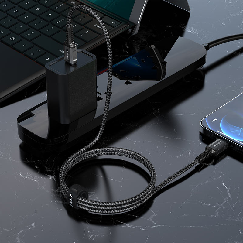 acefast c1 01 charging data cable for lightning to usb c interior