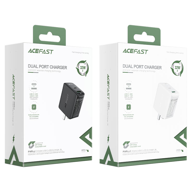 acefast a6 32w wall charger packaging