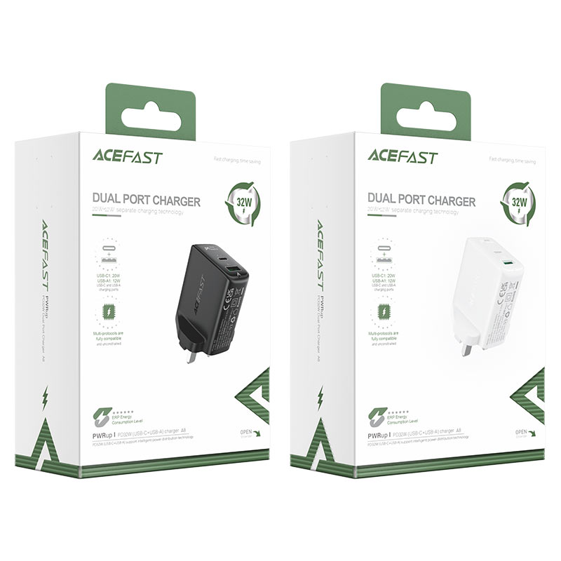 acefast a8 32w wall charger packaging