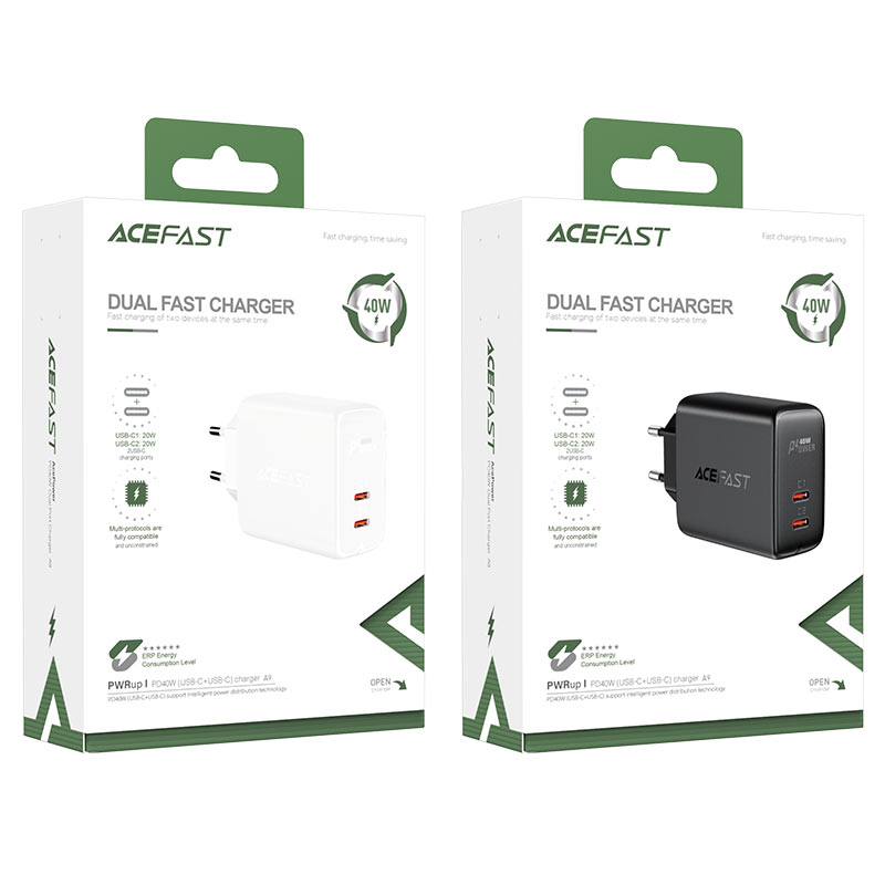 acefast a9 40w wall charger packaging