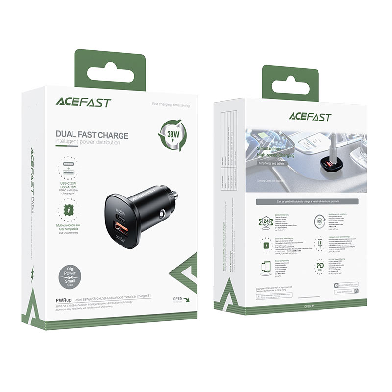 acefast b1 in car charger package