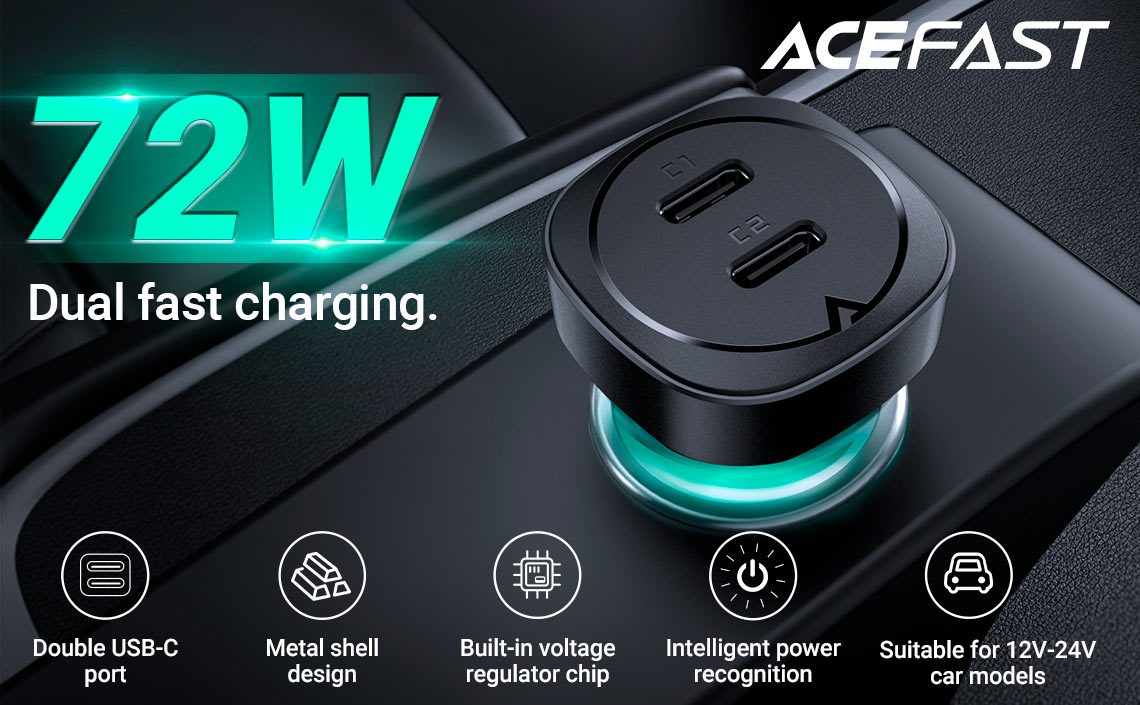 acefast b2 incar charger 72w