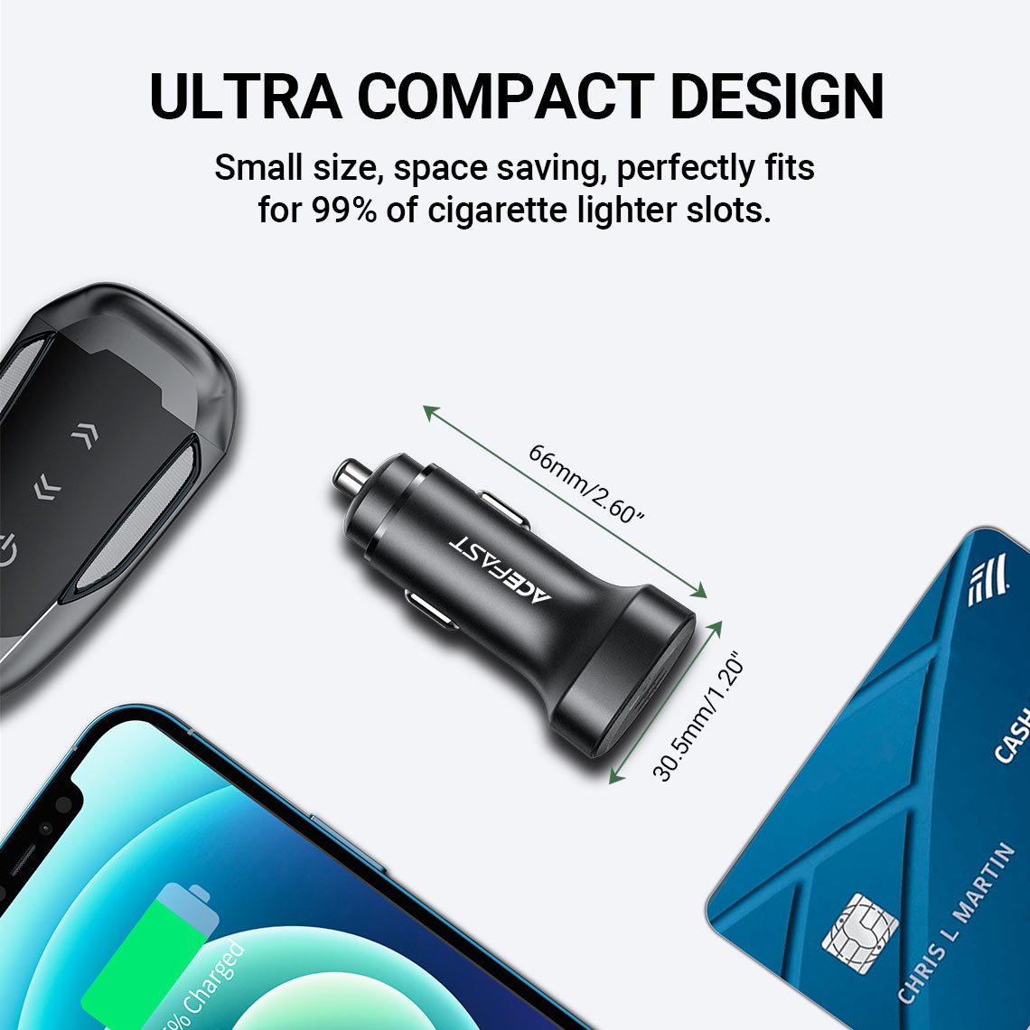 acefast b2 incar charger ultra compact design