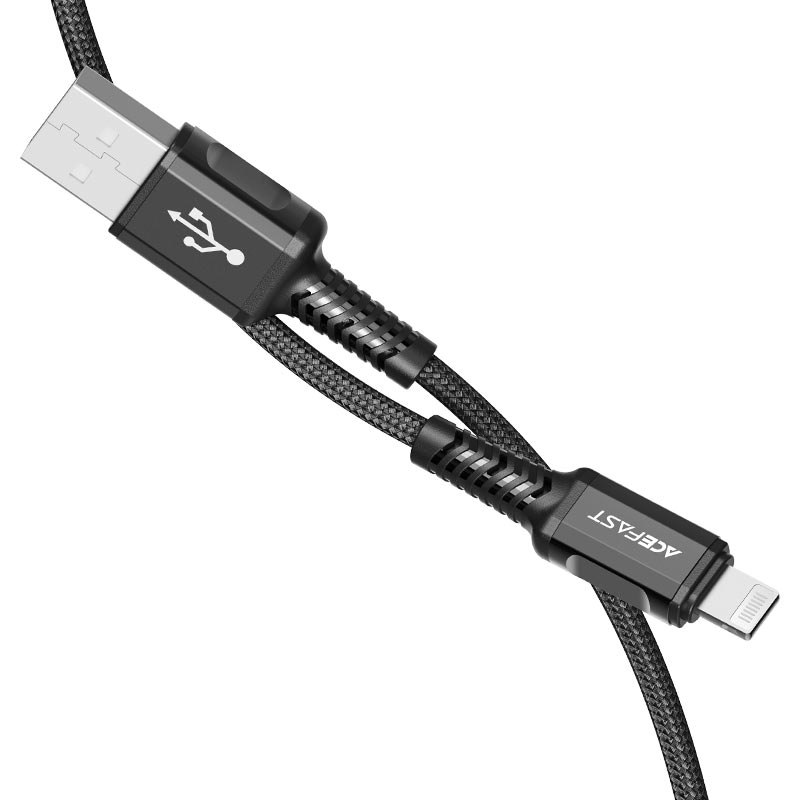 acefast c1 02 charging data cable usb a to lightning bending