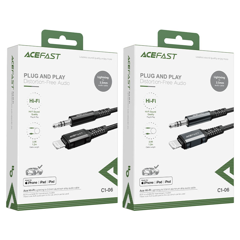 acefast c1 06 audio cable for lightning to 3 5 mm packages