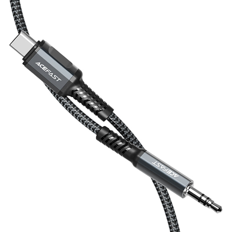 acefast c1 08 usb c to 3 5 mm aluminum alloy audio cable male