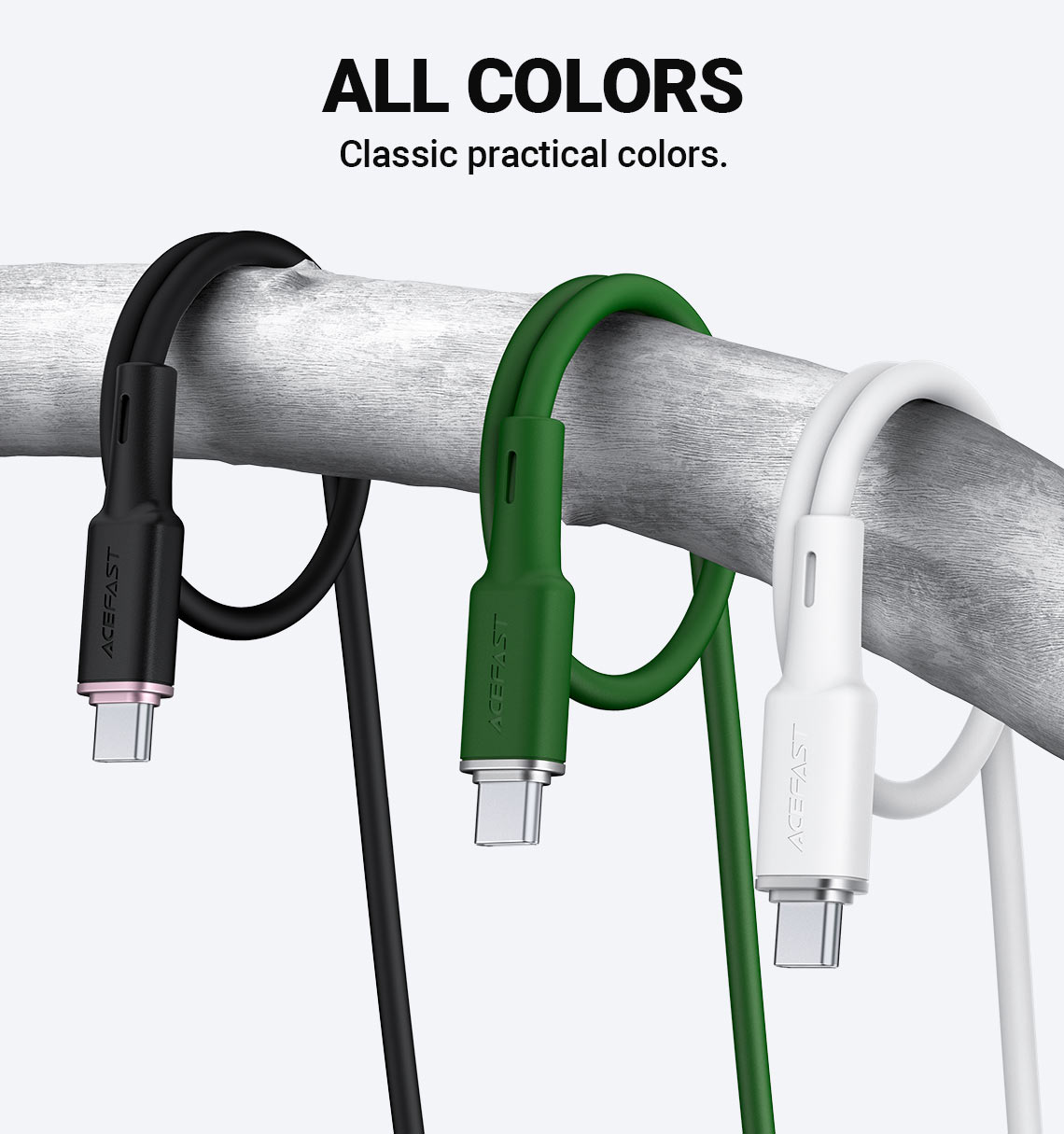 acefast c2 04 usba to usbc charging data cable colors