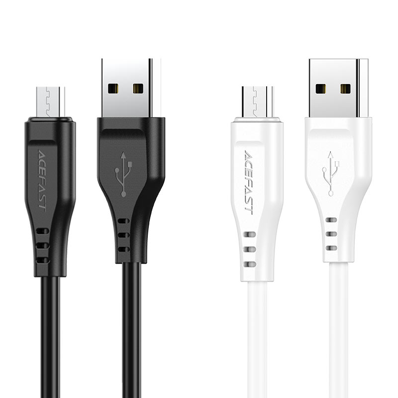 acefast c3 09 usb a to micro usb c tpe charging data cable colors