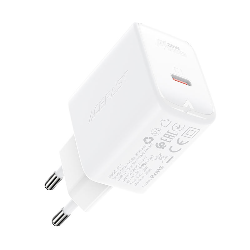 acefast a21 pd30w gan single usb c charger eu specification certification