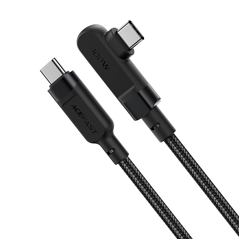 acefast c5 03 usb c to usb c 100w right angled charging data cable