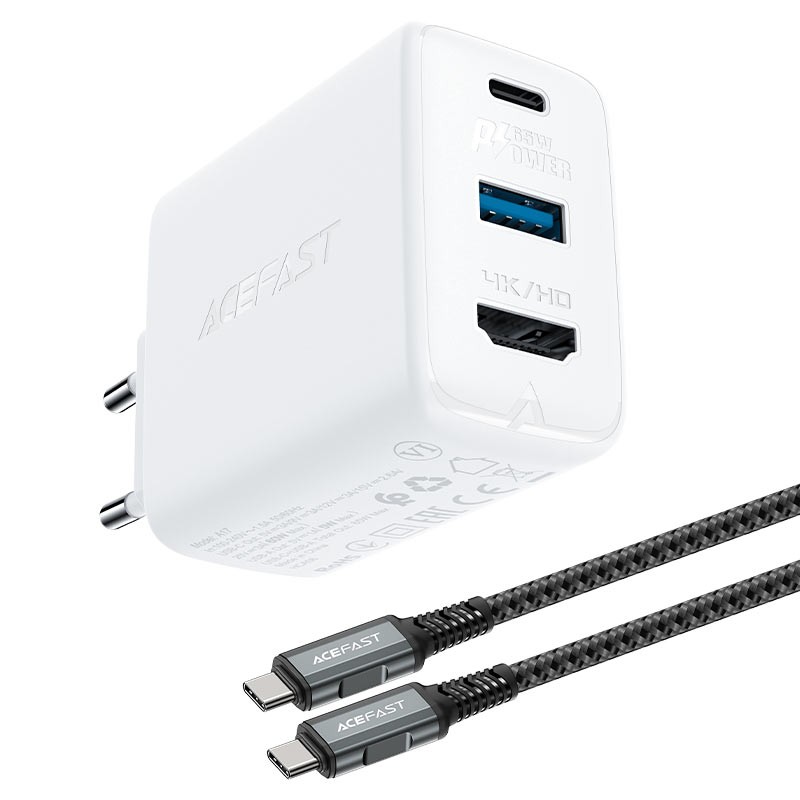 acefast a17 65w gan multifunction hub charger cable cable set eu ports