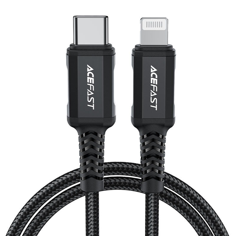 acefast c4 01 usbc to lightning aluminum alloy charging data cable front