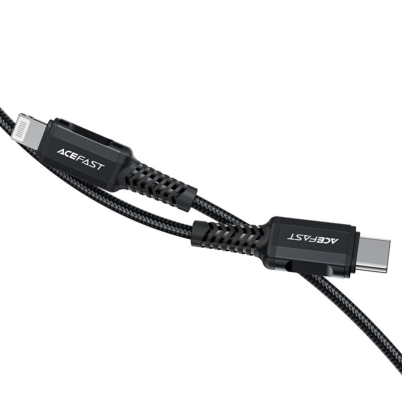 acefast c4 01 usbc to lightning aluminum alloy charging data cable tail