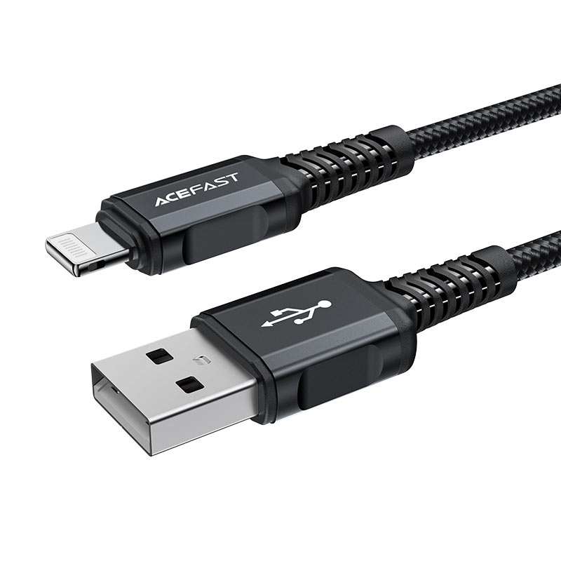 acefast c4 02 usba to lightning aluminum alloy charging data cable