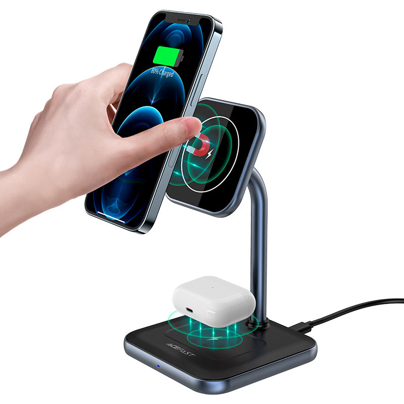 acefast e1 desktop 2in1 wireless charging stand magnetic