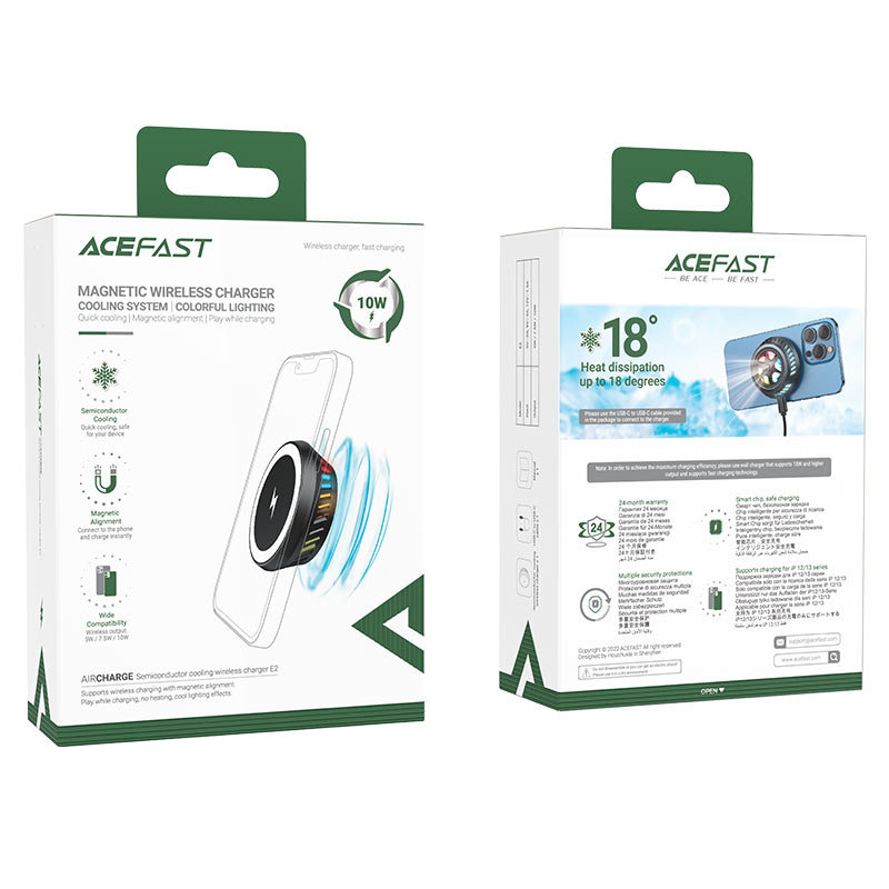 acefast e2 semiconductor cooling wireless charger packaging