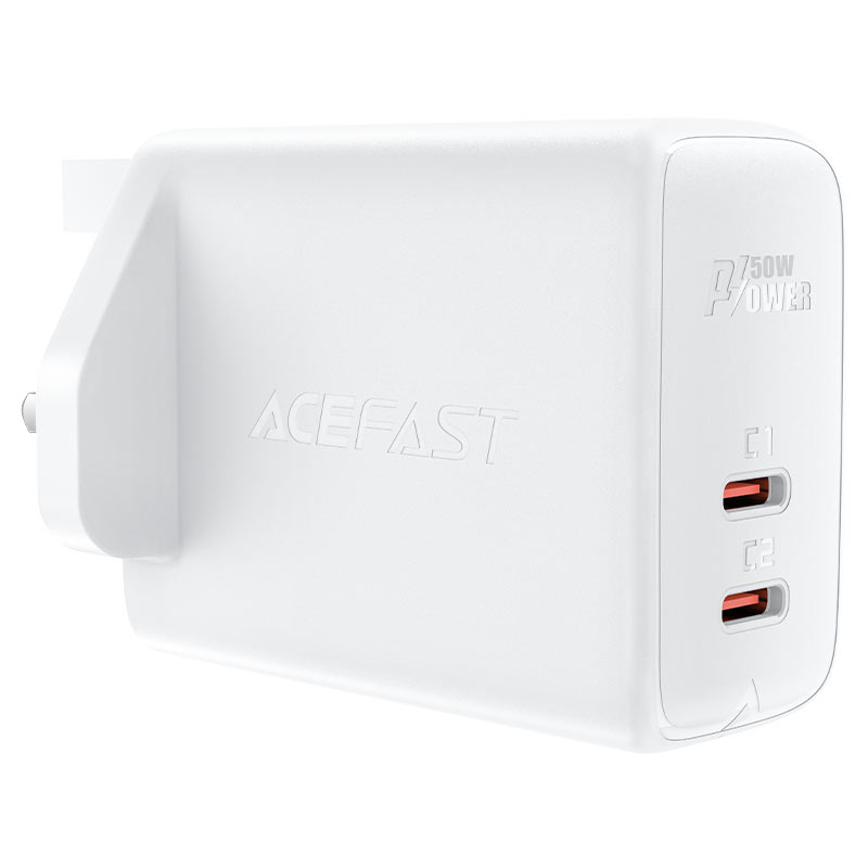 acefast a32 pd50w gan dual usbc port charger uk output
