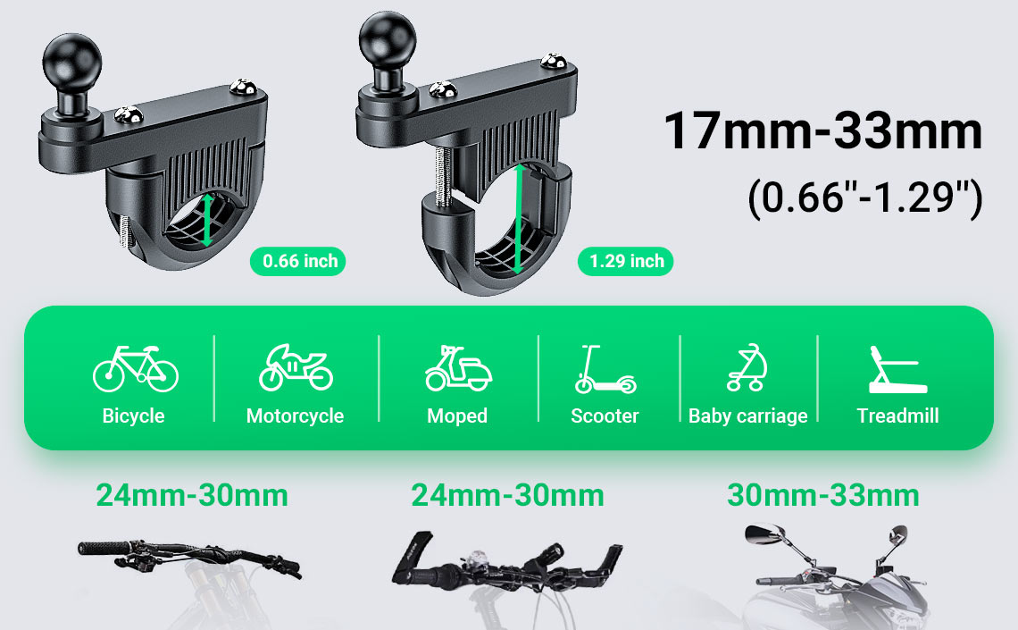 acefast d15 bicycle phone holder handlebars sizes
