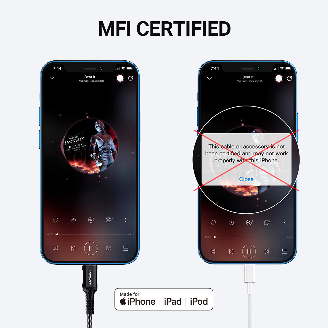 acefast c1 05 adapter cable mfi certified