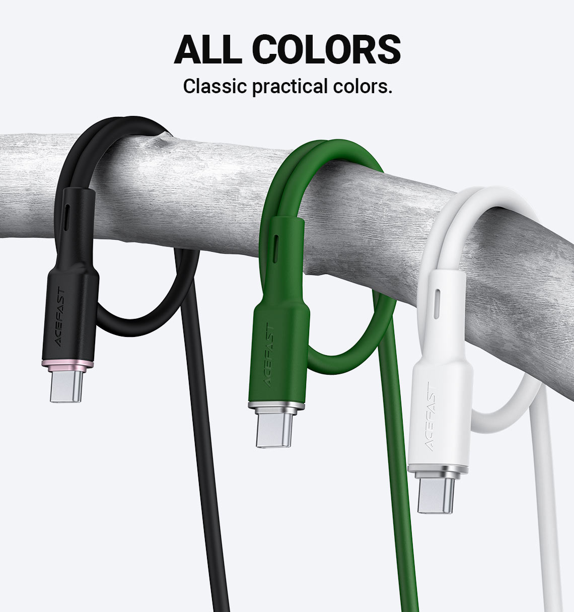 acefast c2 03 usbc to usbc charging data cable colors