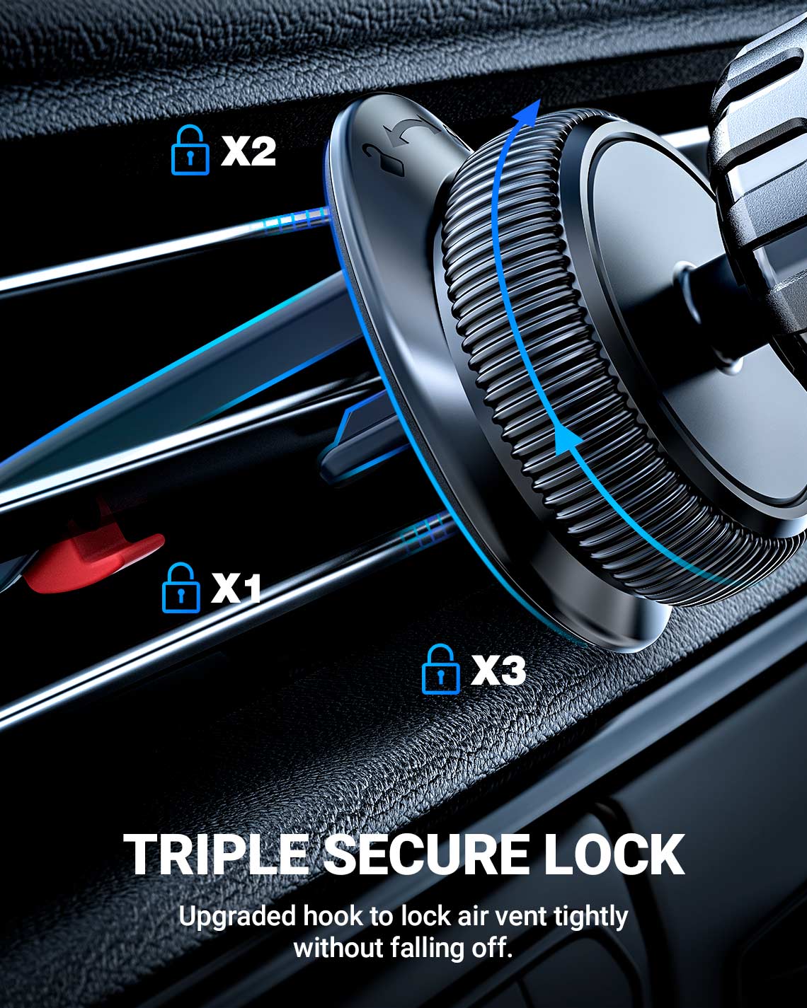 acefast d5 car holder secure lock