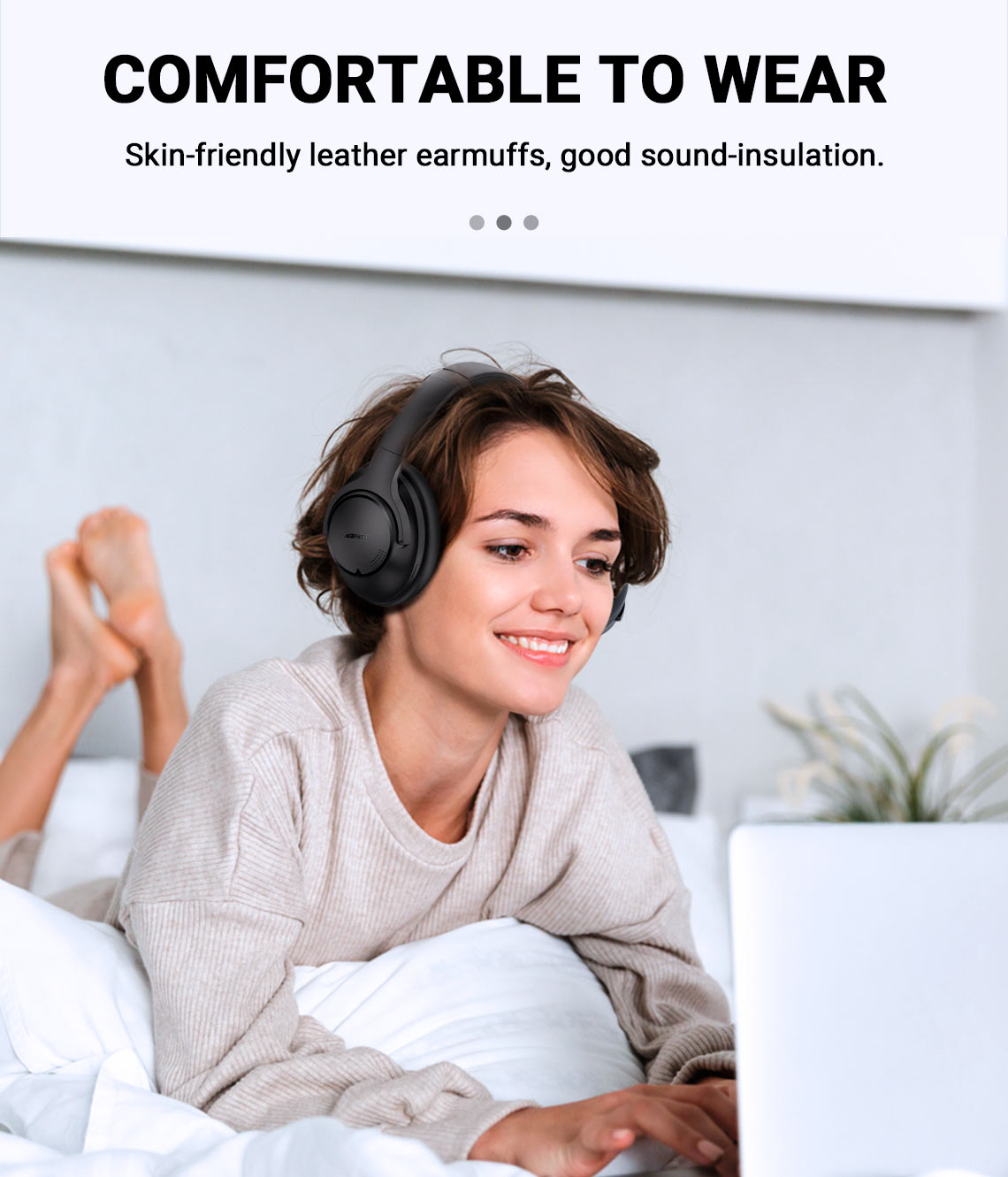 acefast h1 hybrid anc headphones comfortable to wear