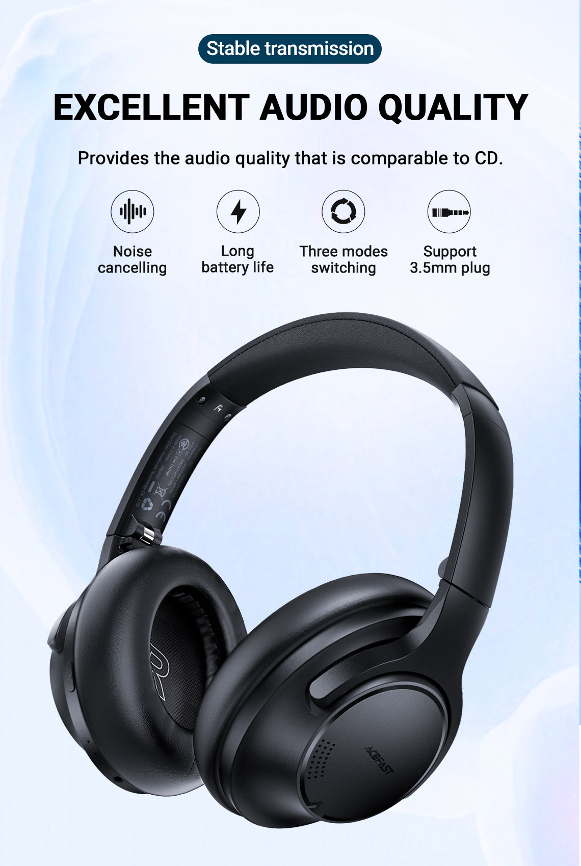 acefast h1 hybrid anc headphones excellent audio quality