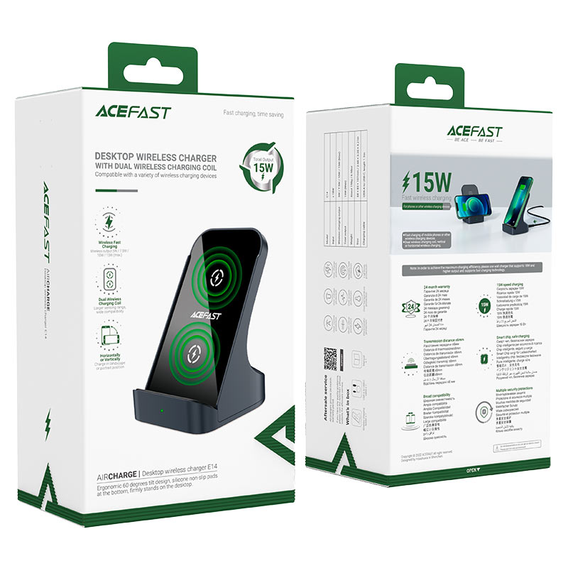 acefast e14 desktop wireless charger packaging