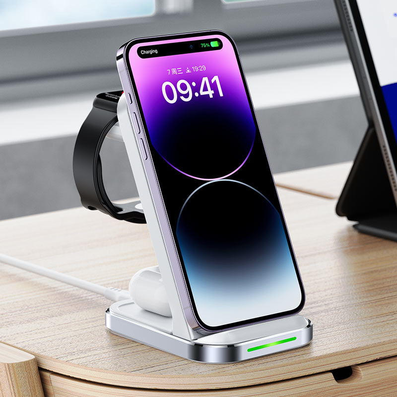 acefast e15 desktop 3in1 wireless charging stand charging