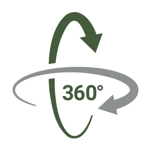 360 degrees rotation round icon