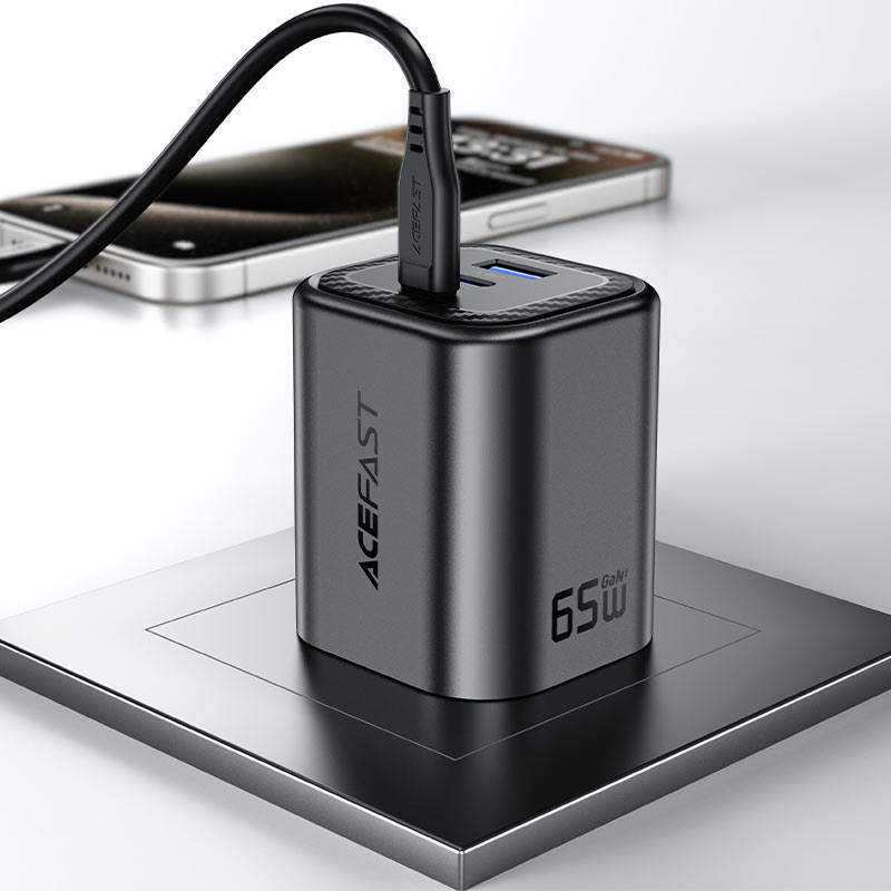 acefast a122 pd65w gan 2xusbc usba charger uk charging