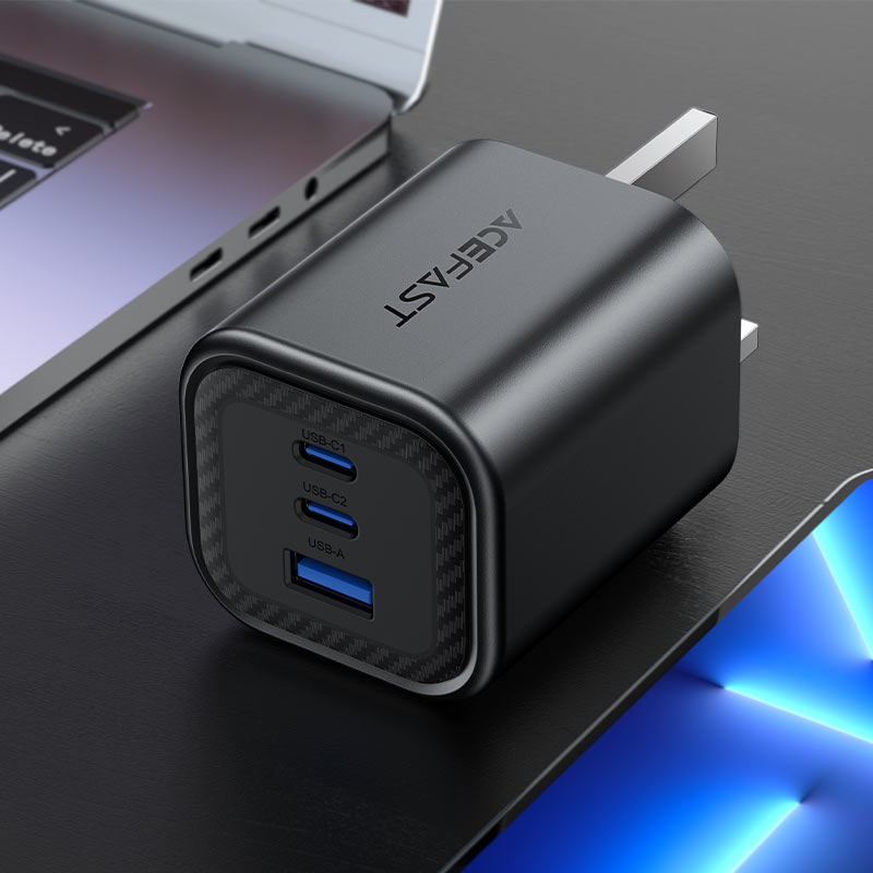 acefast a122 pd65w gan 2xusbc usba charger uk interior