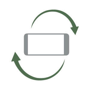 vertically or horizontally icon round